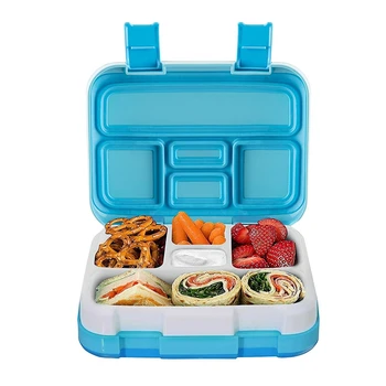 

1000Ml Lunch Box for Kids Childrens, 5-Compartment On-The-Go Meal Fruit Snack Packing for Picnic Outdoors, Leak Proof Durable &