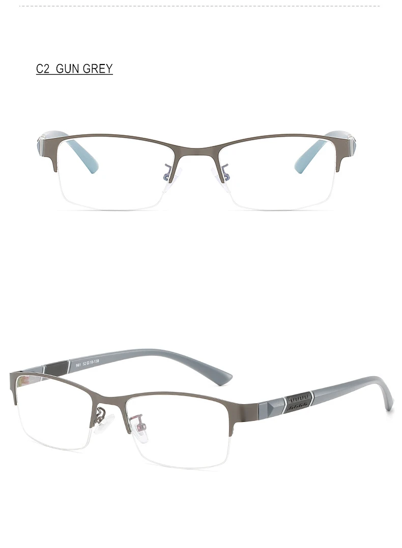 Finished Myopia Glasses Diopter-0.5 To-4 To-6 Women Men High End TR90 Half Frame Shortsighted Prescription Spectacles F125