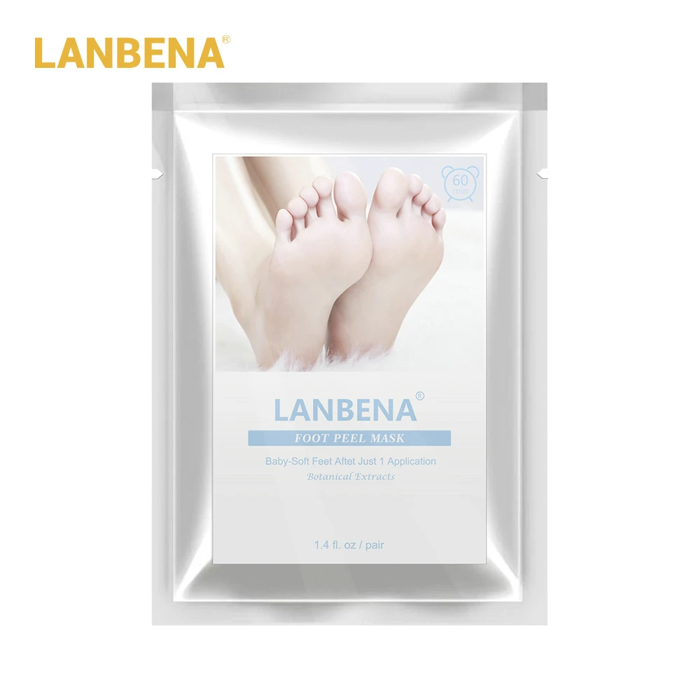 LANBENA 2 шт./пара ног маска для удаления омертвевшей кожи удаления отбеливающий Уход за ногами маска для ног, пленка для ног увлажняющий пилинг