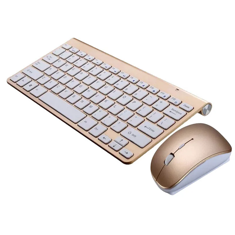 2.4G Mini Multimedia Wireless Keyboard with Mouse Combo Set for Tablet Notebook Laptop Mac PC TV Office Supplies