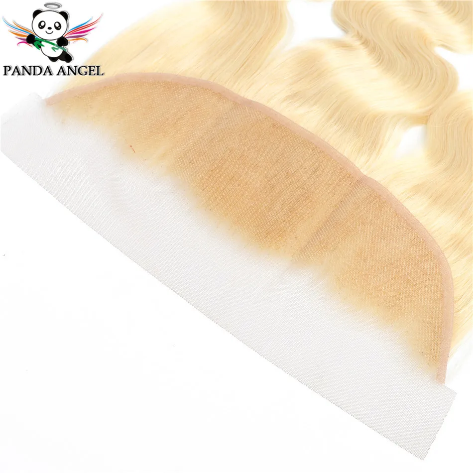 Panda Angel, 613, объемная волна, фронтальная кружевная застежка, для уха до уха, блонд, фронтальная часть человеческих волос, бразильский, 13*4, кружевная застежка Remy