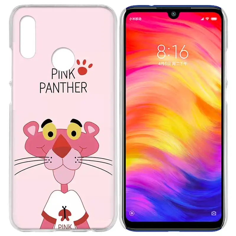 Чехол для Xiaomi Redmi Note 7 7A фотоаппаратов моментальной печати 7S 6 6A 5 Y3 K20 mi 8 до 9 лет CC9 CC9E A1 A2 A3 играть F1 Lite Pro Plus Корея Розовая пантера с рисунком из мультфильмов