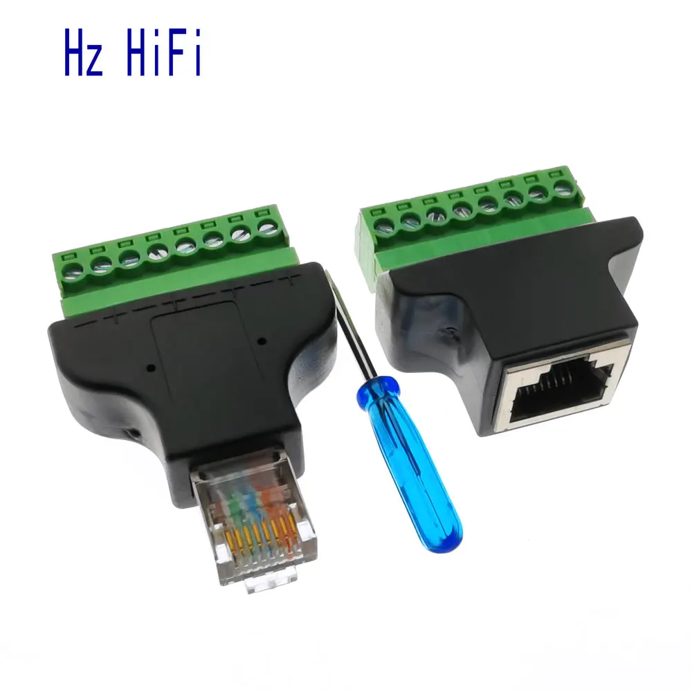 1 шт. Ethernet RJ45 гнездовой штырьковый винт 8 контактный цифровой адаптер CCTV DVR