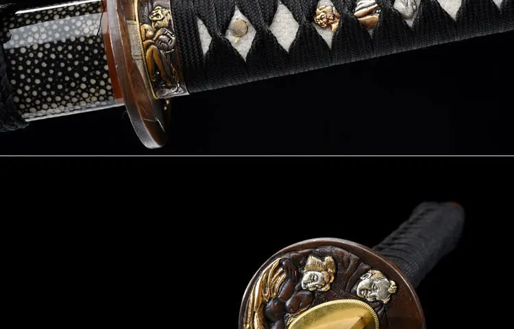 Home Decoration T10 clay burned edge Japan Katana Sword Handmade Alloy fittings Plum scabbard Beautiful samurai sword Combat pr