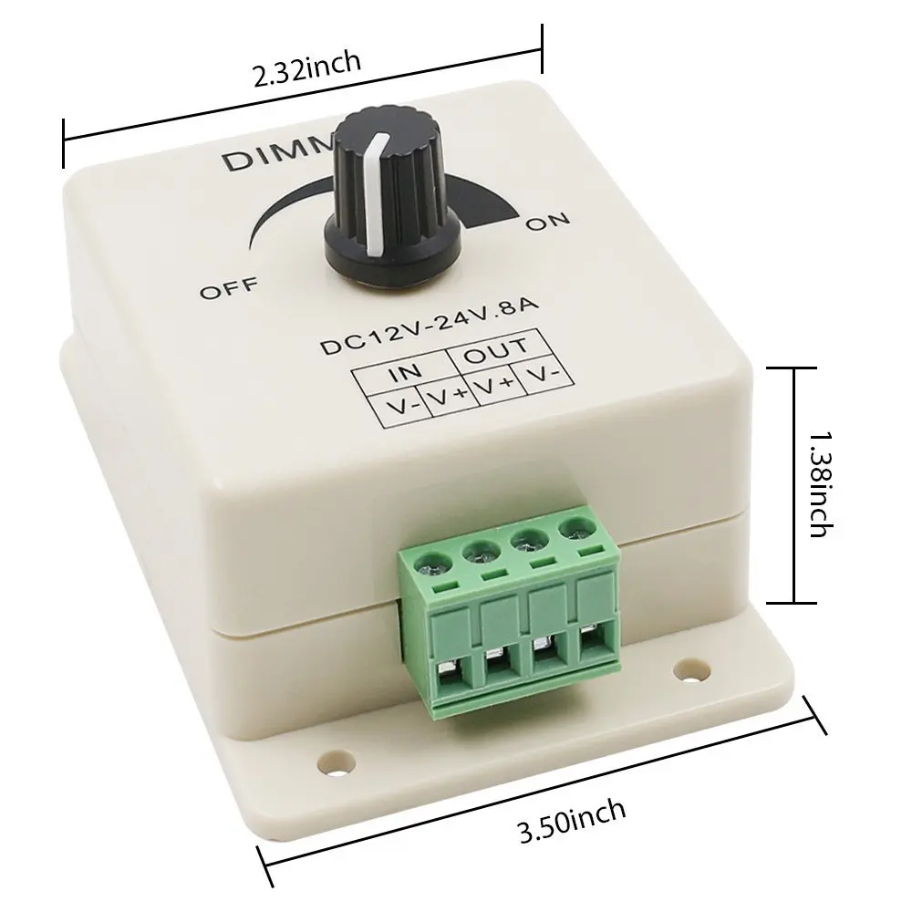 DC 12V 8A светодиодный свет защиты полосы Диммер Регулируемая яркость светодиодный переключатель контроллера