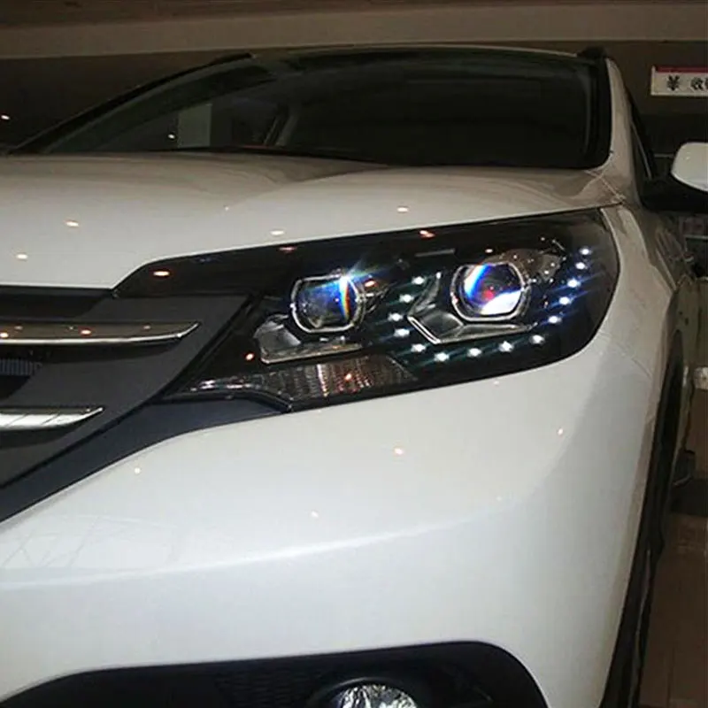 Светодиодный головной свет для Honda CRV 2012 до года светодиодный налобный фонарь модифицированный в сборе черный цвет LF