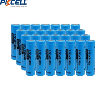 

28Pcs/PKCELL 14500 lithium Rechargeable Battery ICR14500 AA Battery 800Mah 3.7V Li ion Batteries For LED Flashlight