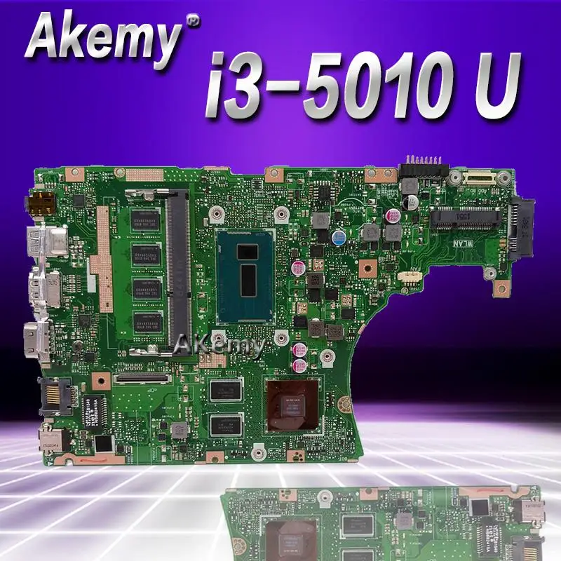 Akemy X455LD Motherboard i3-5010U For Asus X455L X455 Y483L W419L W409L Laptop motherboard X455LD Mainboard X455LD Motherboard