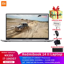 2020 Новый оригинальный ноутбук Xiaomi RedmiBook 14 II Intel Core i7 1065G7 MX350 GPU 16G DDR4