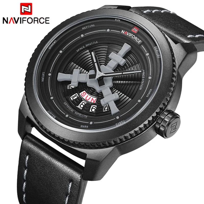 

2020 TOP Luxury Brand NAVIFORCE Men Sports Watches Men's Quartz Clock Man Fashion Casual Leather Strap Army Military Wrist Watch
