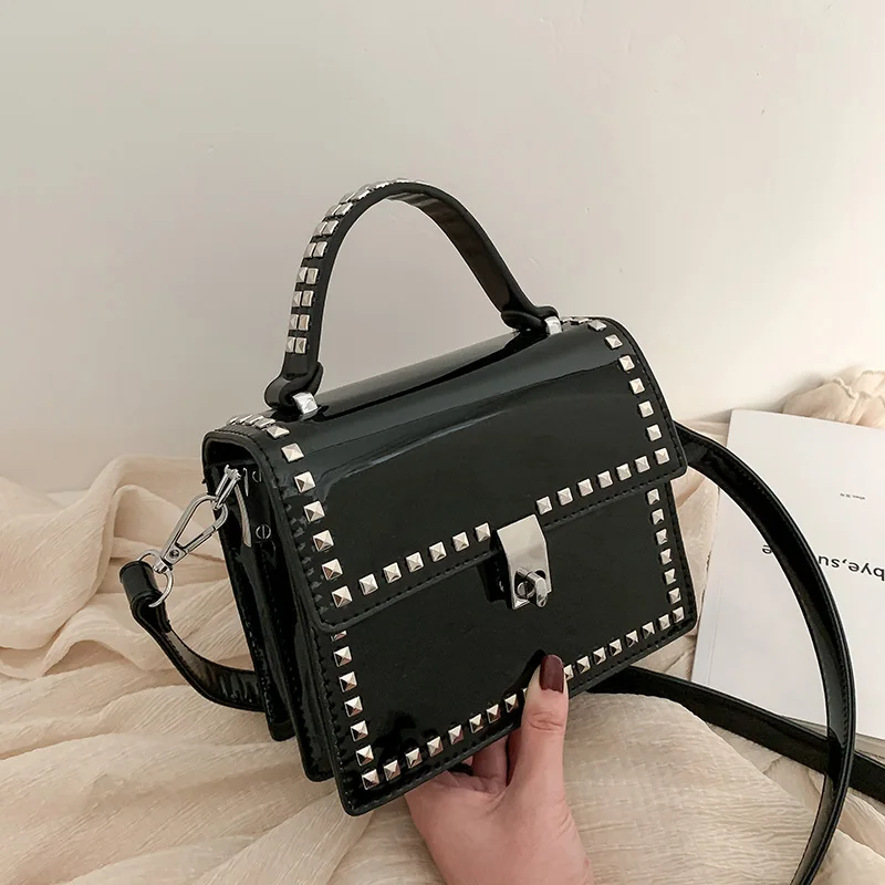 Новинка 2020 наплечная сумка сумка-мессенджер женская модная с заклепками из