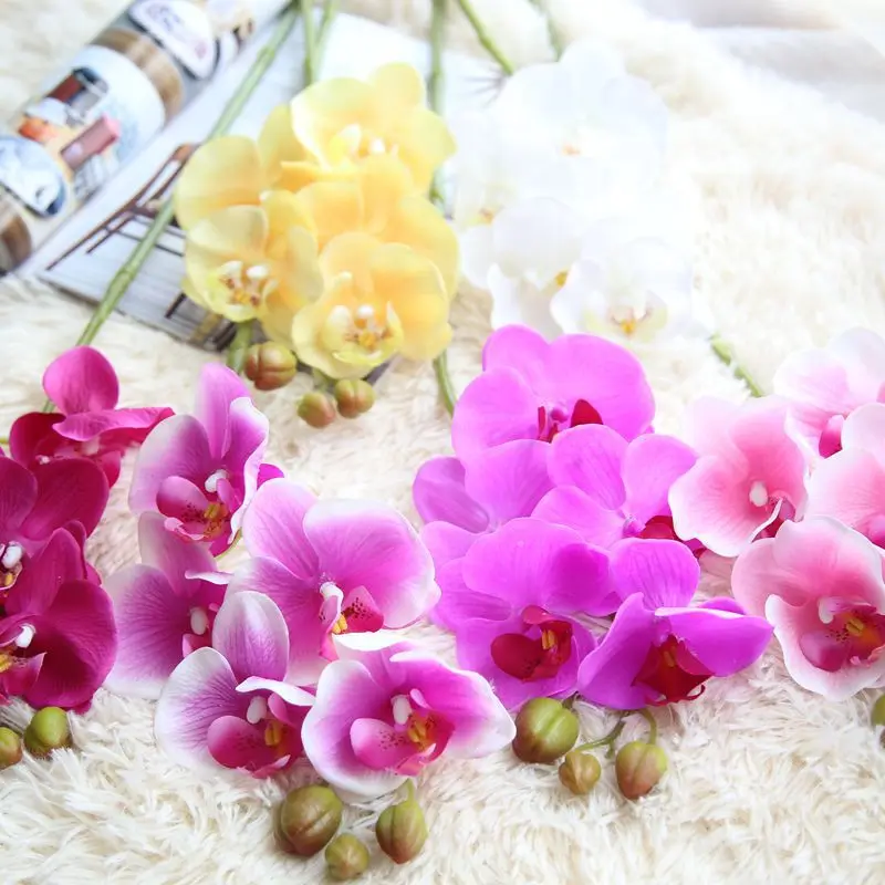 1 шт. искусственный цветок эмультационная Орхидея самодельный букет Свадебная вечеринка украшение для дома гостиной