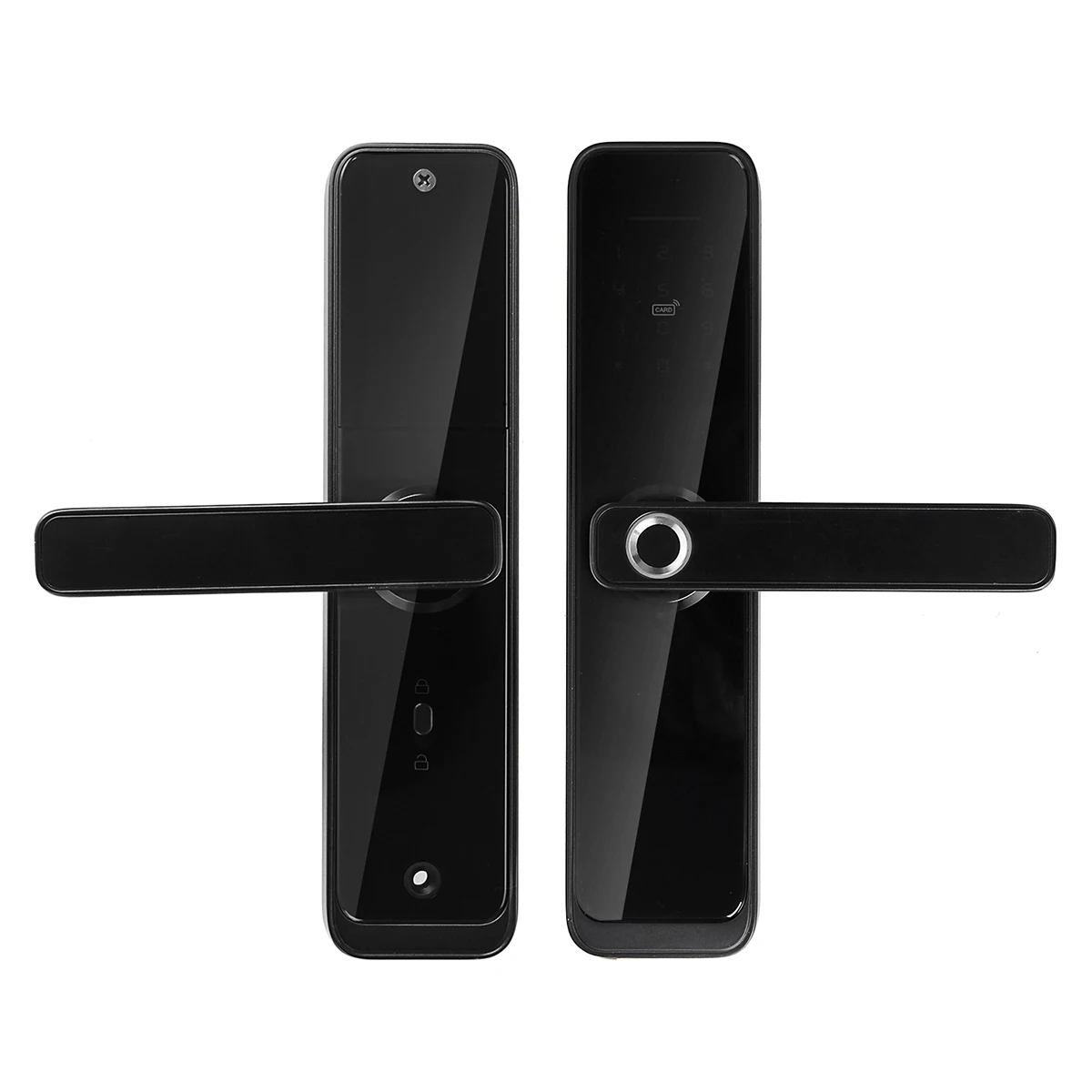 Electronic Door Lock Biometric Fingerprint Lock Smart Card Digital Code Home Security Mortise Lock Black New