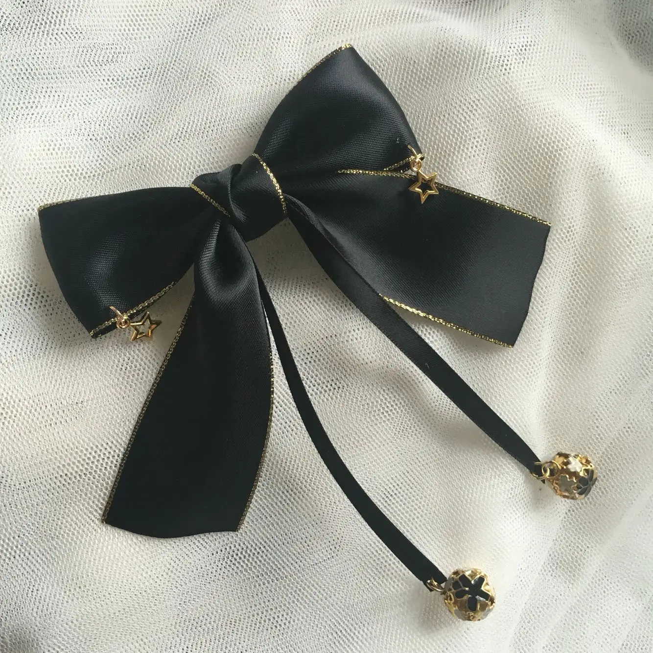 

DIY Hair Accessories Lolita Lolita Handmade Bow Headdress Side Clip Bell Star Headband BOWTIE