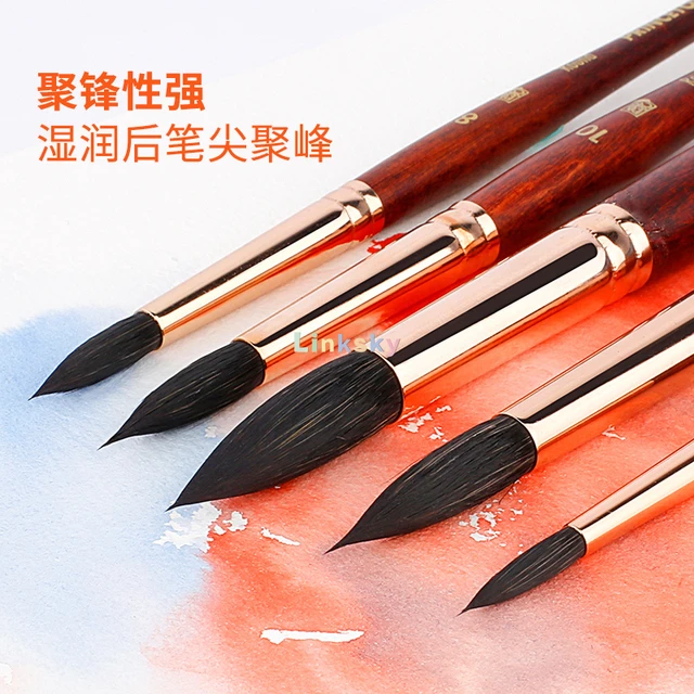 SeamiArt 1pc Sable Squirrel Hair Paint Brushes Watercolor Brush For  Professional Artistic Painting Supply for Animal Hair Lover - AliExpress