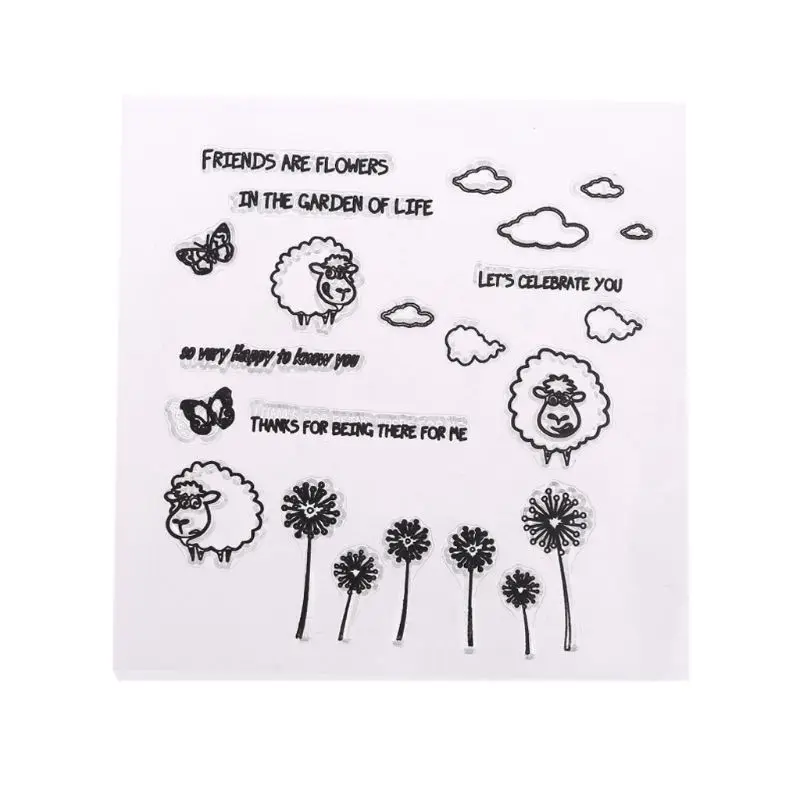 Sheep Dandelion Silicone Clear Seal Stamp DIY Scrapbooking Embossing Photo Album 634E