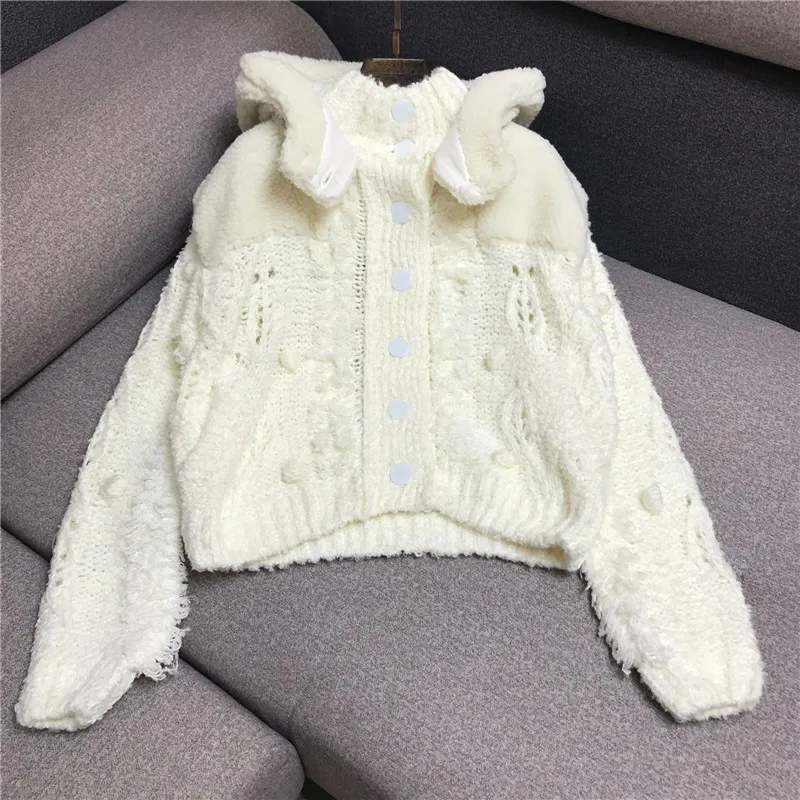 thick needle twist wool jumper new autumn winter warm knit pull sweater women tassel cardigan coat strickjacke trui