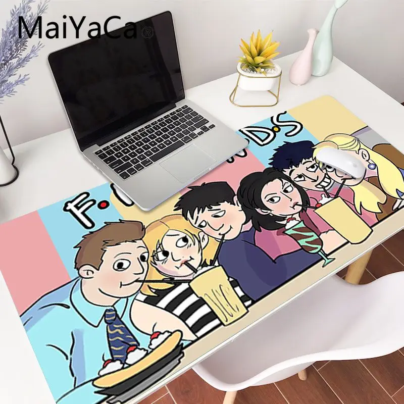 MaiYaCa TV series Friends Quotes Customized laptop Gaming Accessories Mousepad Mouse Mat Keyboard 80x40cm xxl Mouse Pad Game