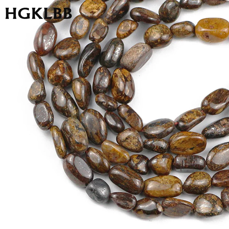 Нестандартные бусины HGKLBB натуральный камень бронзит кусочки гальки