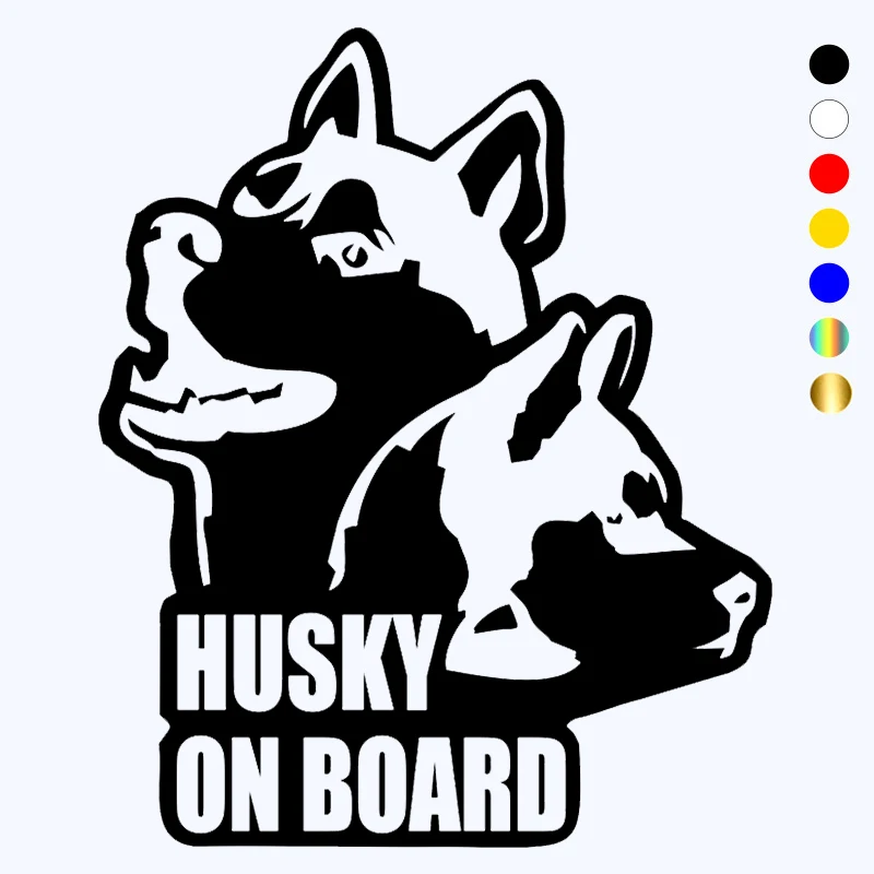 

CK2508#15*18cm Husky on board funny car sticker vinyl decal white/black car auto stickers for car bumper window car decorations