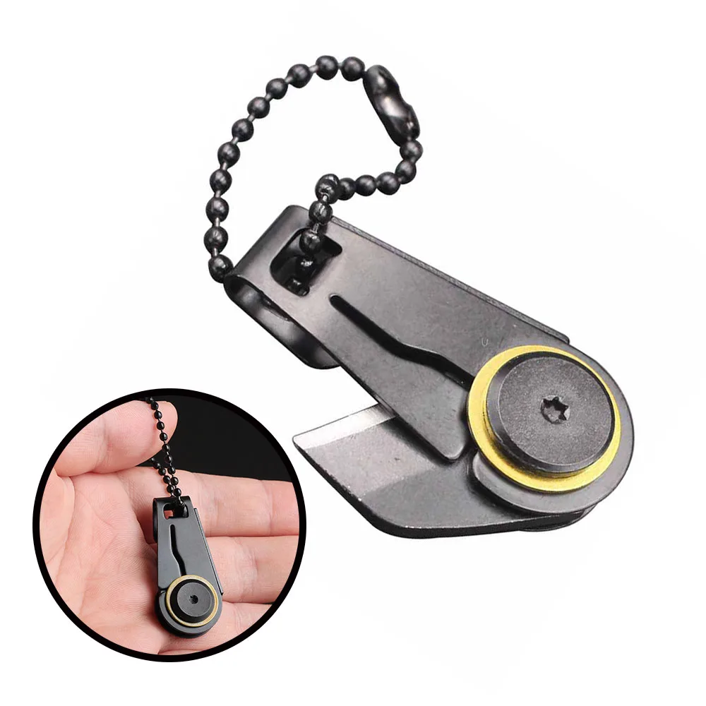 Высокое качество мини-молния хозяйственный нож для выживания на открытом воздухе EDC брелок для ключей гаджет кулон карманный нож