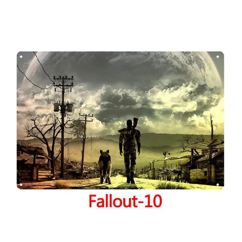 Ретро металлический оловянный плакат с подписью fallout 3 4 Игра металлический знак паб домашняя доска металлический винтажный домашний Декор настенный Декор Бар Украшение