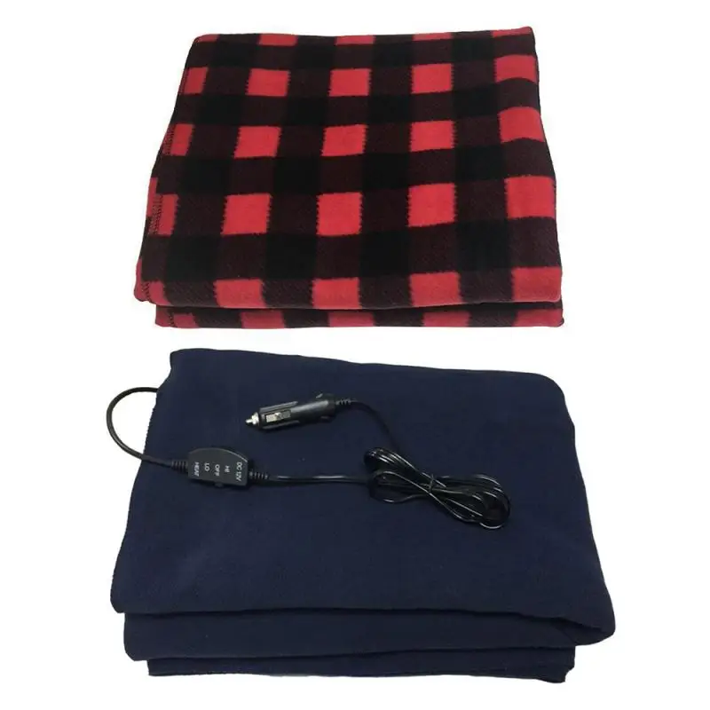 Электрическое одеяло с постоянным нагревом температуры-с подогревом, 12 Вольт, флисовое, для путешествий, для теплой зимы, флис, регулируемая грелка