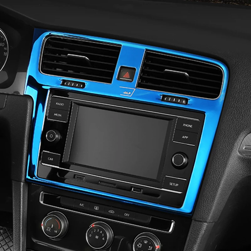 Carманго для Фольксваген Гольф 7 7,5 MK7 2013- Автомобильная центральная консоль панель накладка рамка хромированная наклейка аксессуары для интерьера