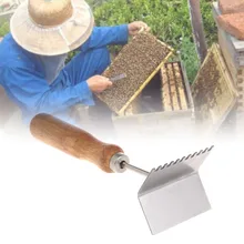 Деревянная ручка из нержавеющей стали улей откупорный Скребок Лопата улей металлический барьер Королева Король доска коробка-гнездо лопатка для чистки