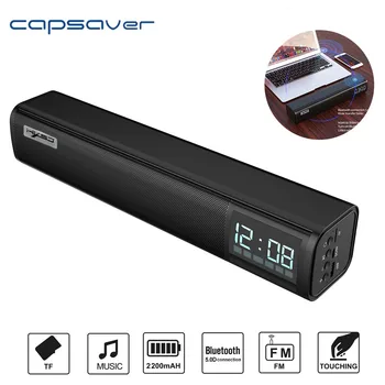 

capsaver Wireless Speaker Bluetooth 5.0 Music Player Desktop Portable Column Stereo for Phone Computer Game FM Audio Equipment