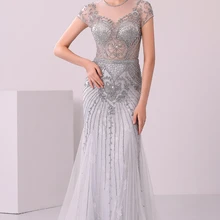 Ведущее платье, темперамент банкета, Новое тяжелое индустриальное платье рыбий хвост, роскошное вечернее платье высокого класса