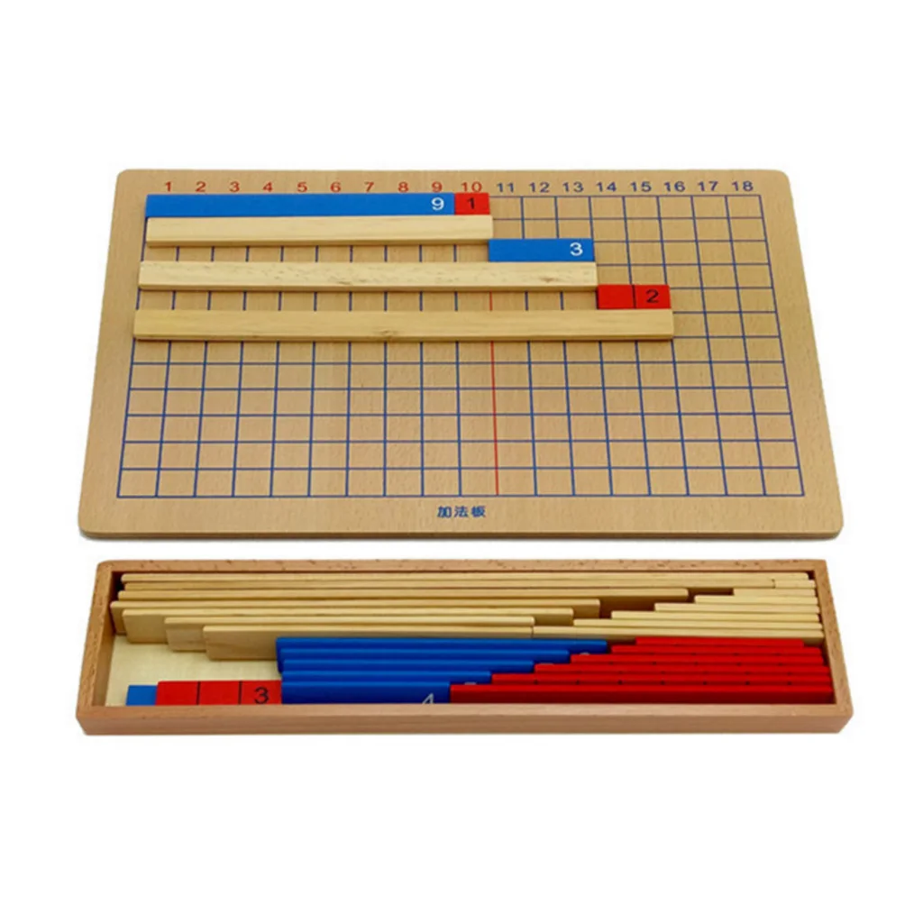 

Montessori Addition and Subtraction Wooden Panel Toys Calculus Mathematics Kids