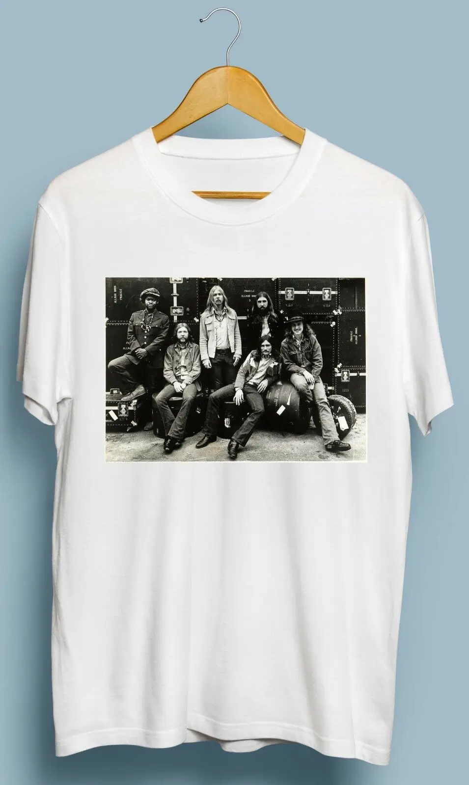 Винтажная футболка с надписью The Allman Brothers в стиле ретро|Футболки| |