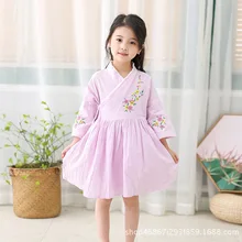 Новинка года; сезон весна; стильная детская одежда в китайском стиле; одежда для выступлений; детская одежда для девочек в китайском стиле; куртка и юбка