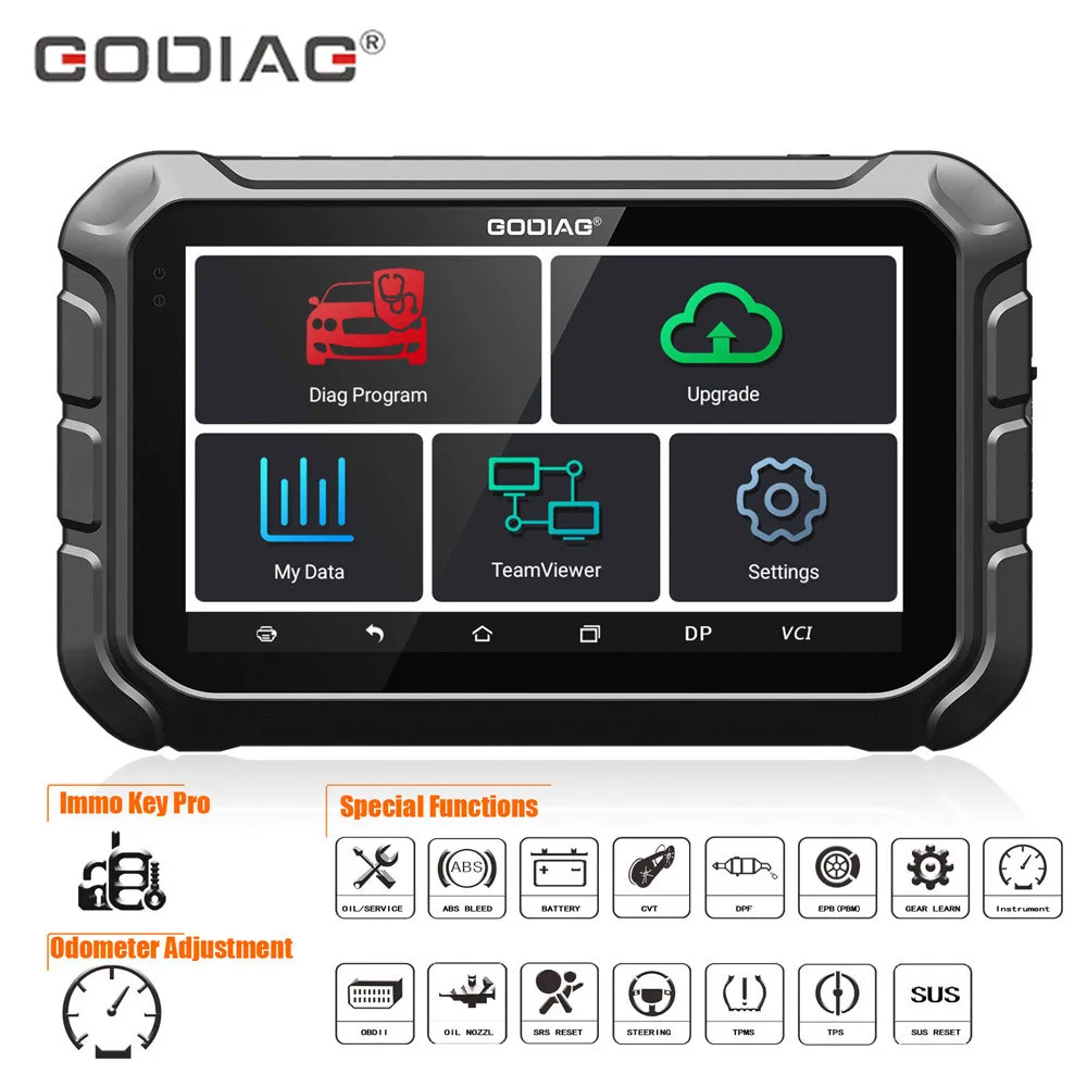GODIAG GD801 Programmierer Unterstützung Schlüssel Programmierung/Laufleistung/ABS/EPB/TPMS/EEPROM Multi-sprachen Freies update Online Erhalten Freies GT100