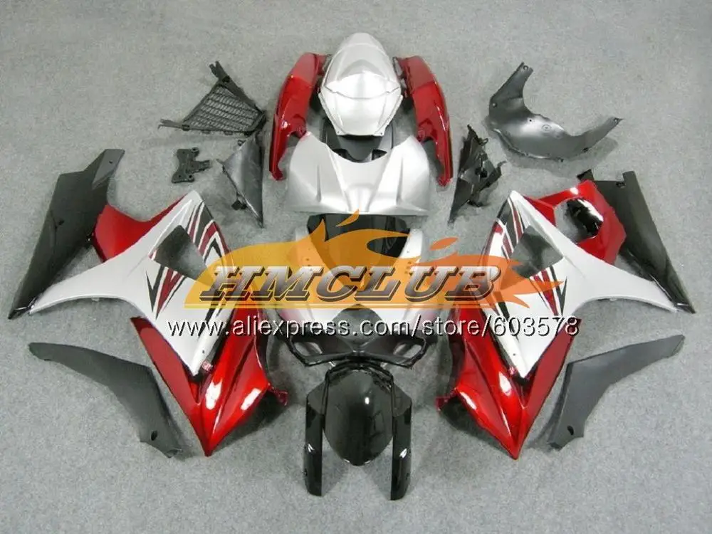 Корпус для SUZUKI GSXR-1000 K7 GSX-R1000 GSXR1000 07 08 12CL. 39 1000CC GSXR 1000 07 08 GSX R1000 2007 2008 Синий Серебряный обтекатель - Цвет: No. 18