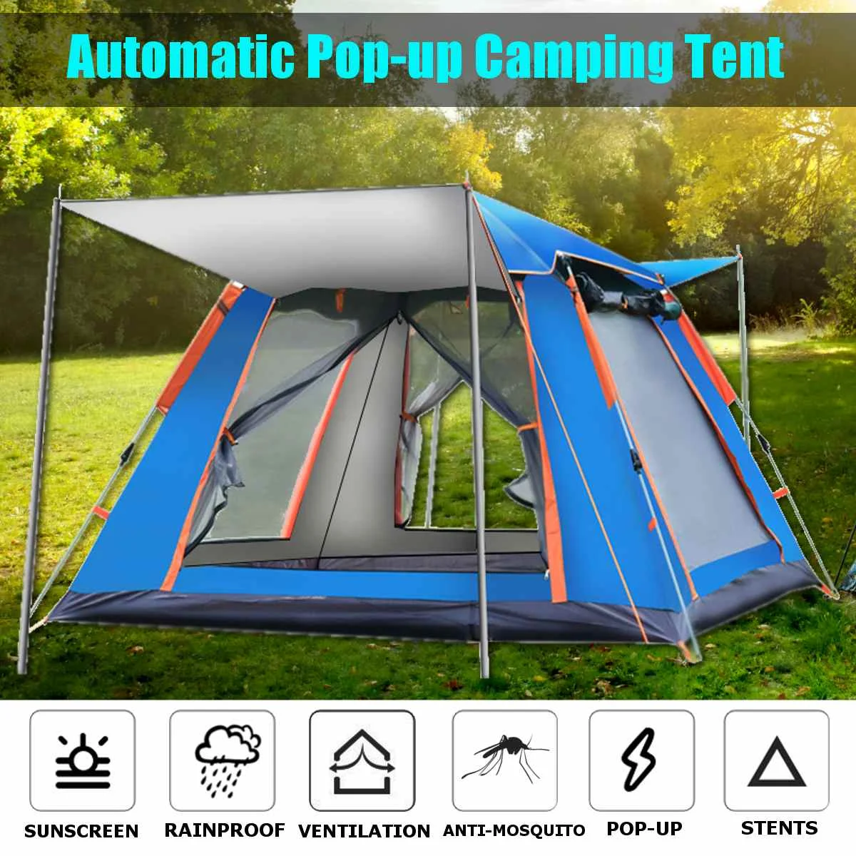 6 7 People Large Tent Quick Setup Family Tent Outdoor Camping tent