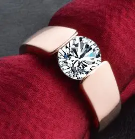 rose gold Forever Love, классические обручальные кольца, 925 пробы, Серебряные Кристаллы, круглые сверкающие AAA CZ кольца, ювелирные изделия, полные размеры - Цвет основного камня: rose gold