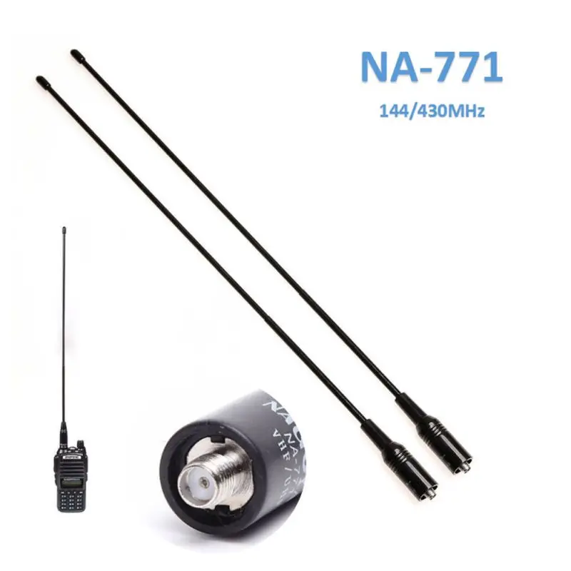 УФ Двухдиапазонный Карманный антенна 144/430 МГц Dual NA771 SMA типа мама Nagoya 10 Вт для Baofeng