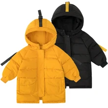 Пуховики пальто для маленьких мальчиков и девочек детская Весенняя верхняя одежда, пальто повседневная одежда для малышей осенне-зимние парки для детей возрастом от 2 до 8 лет