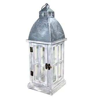 

Geometric Outdoor Candle Holder Stand Silver Wooden Lantern White Simple Modern Iron Candlestick Lantern Home Decoration GG50zt