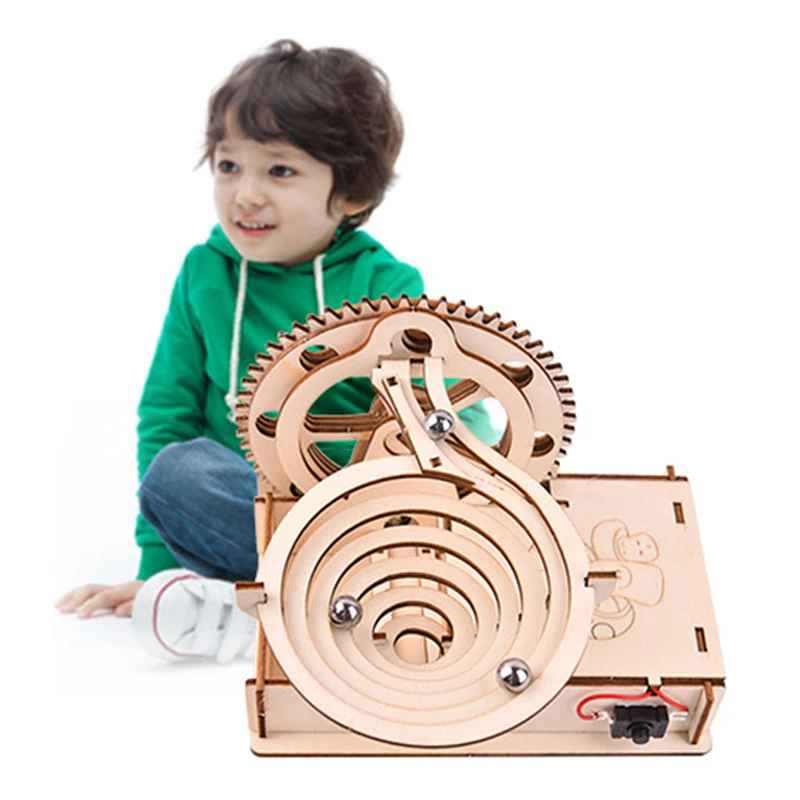 

Maze Ball Assembly Model Toys Montessori Wooden DIY Model Kit for Adults Kids 3D Puzzle Mechanical Kit Stem Science Physics Toy