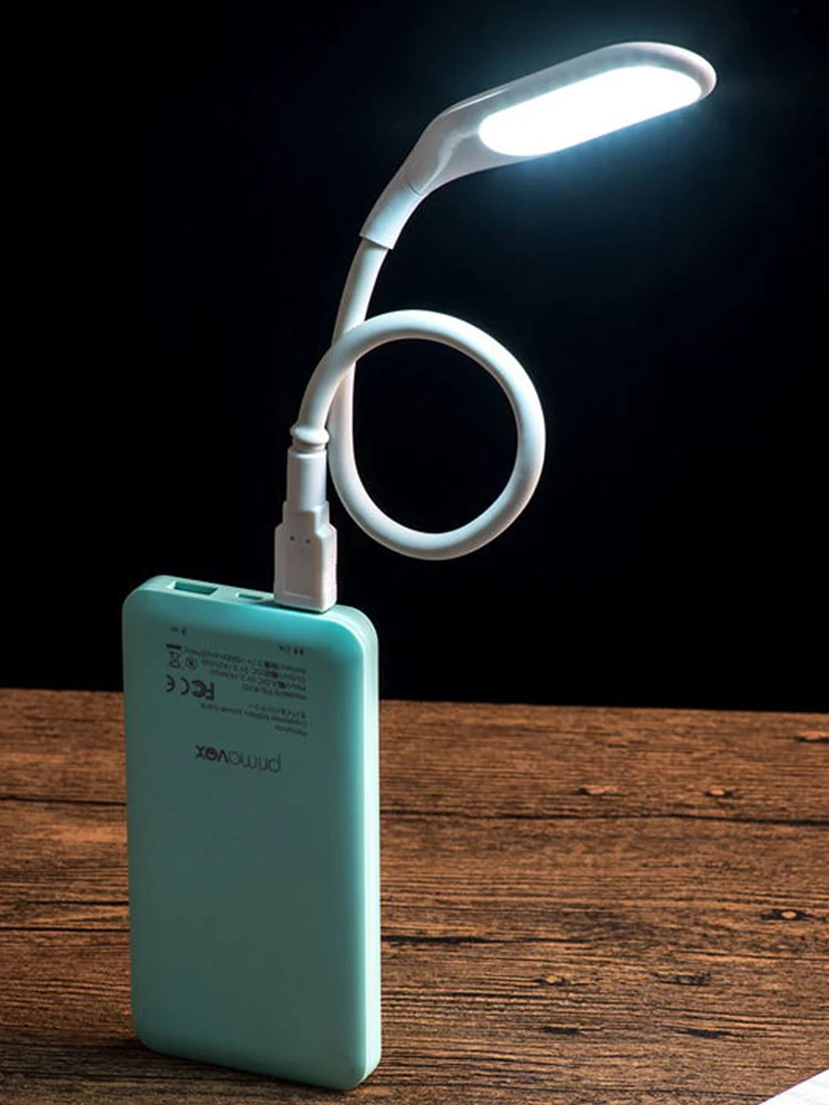 Mini USB LED Book Light Flexible Foldable USB LED portable night light Lamp Power Bank Computer Notebook