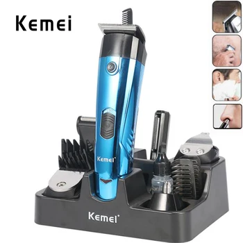 

Kemei nose Hair Trimmer Rechargeable Hair Clippers Steel Cordless Trimmer Men Electric Barber shaver Cutting Machine Accessory