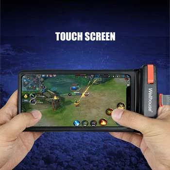 

6.4inch Waterproof Touchcreen Phone Bag Overall View 3D Seaside Camping Skiing Swimming Diving Shockproof Phone Case Holder