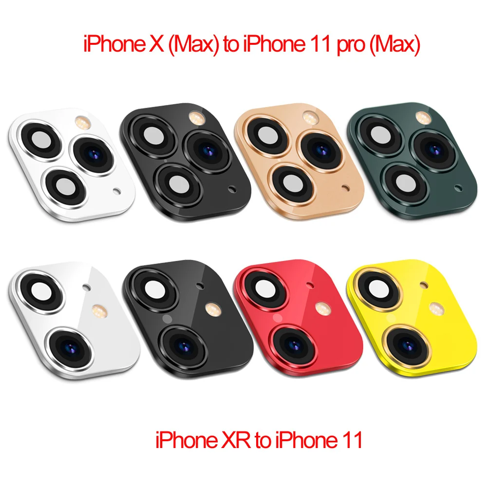 Fake Camera Lens Sticker Luxury Mobile Phone Upgrade Cover Screen Protector for iPhone XR X Change to iPhone 11 Pro Max afbeelding