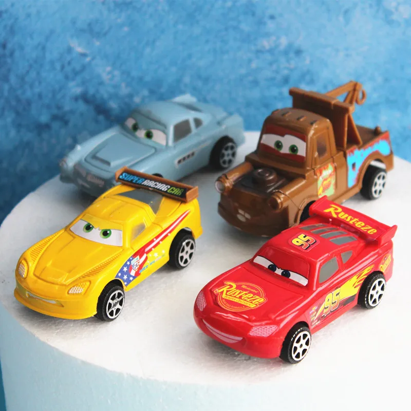 Украшение для торта McQueen 4 шт./компл. мультяшный автомобиль детей на день рождения