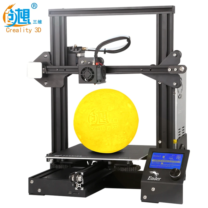 Creality 3d принтер Ender-3X закаленное стекло новые модные наборы подарочные насадки+ нагревательный блок силиконовый рукав+ PLA