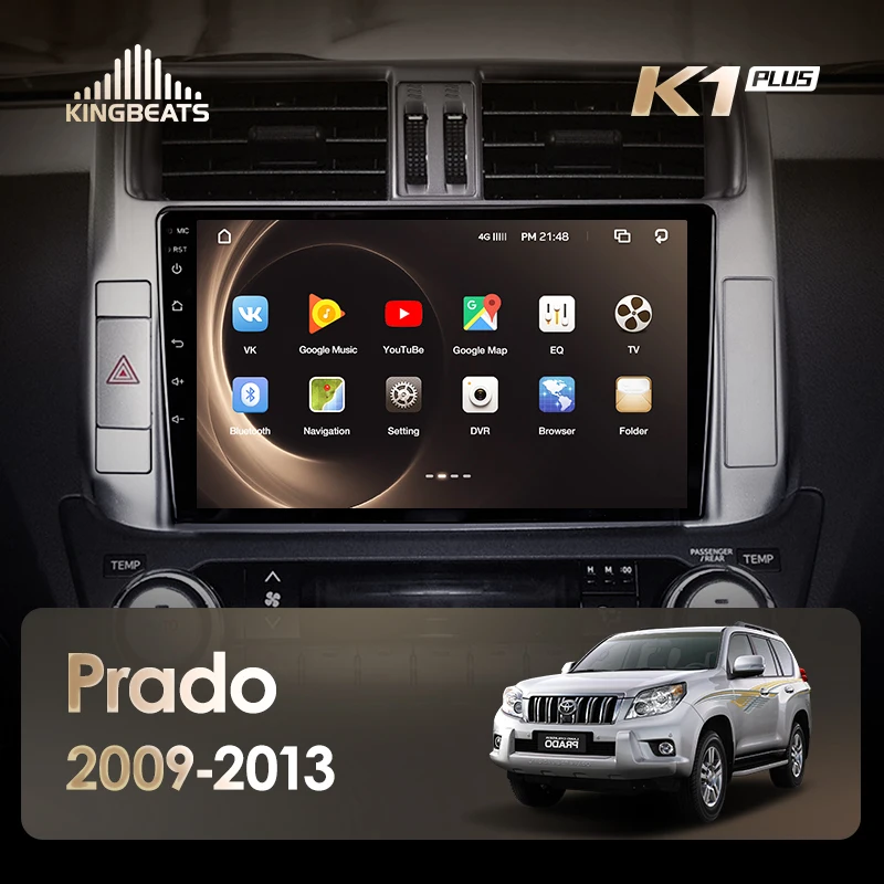 KingBeats штатное головное устройство Toyota Land Cruiser Prado 150 GPS Android 8.1 автомагнитола на андроид магнитола для Тойота Ленд Крузер Прадо J150 автомобильная мультимедиа Octa Core 8 core*1.8G DDR4 2G ROM