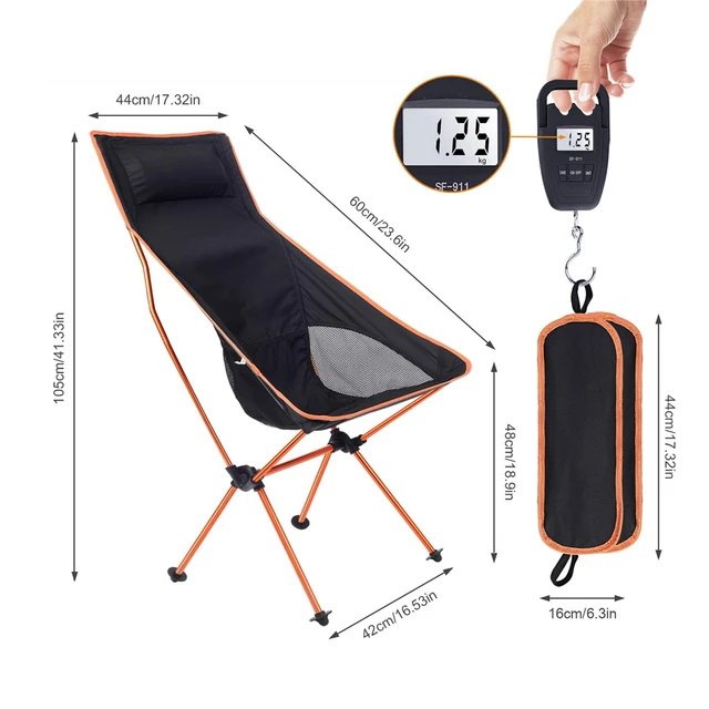Outdoor Portable Camping Chair Oxford Cloth Folding Lengthen Camping Seat for Fishing BBQ Festival Picnic Beach Ultralight Chair 1